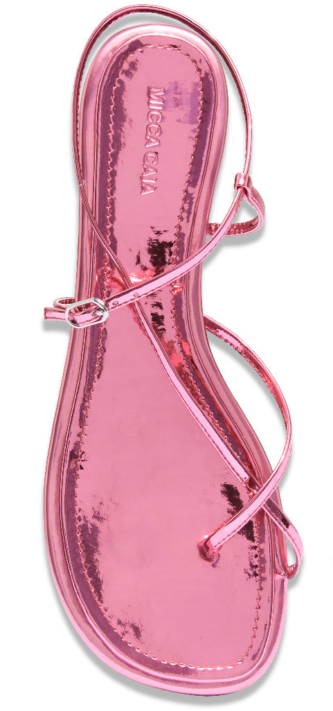 DELLA SANDAL - METALLIC PINK